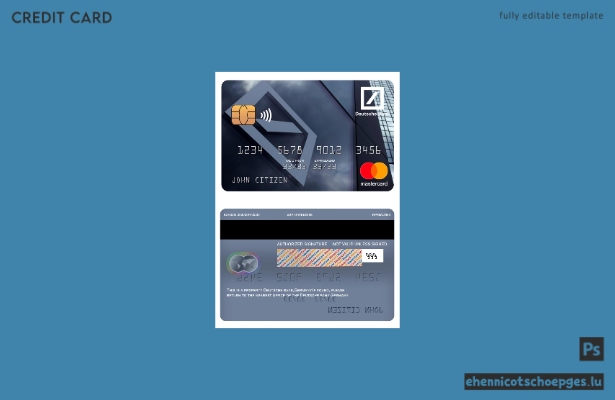 Deutschland Deutsche Bank Mastercard Beispielvorschau